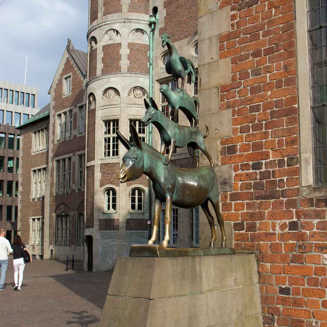The Town Musicians of Bremen statue