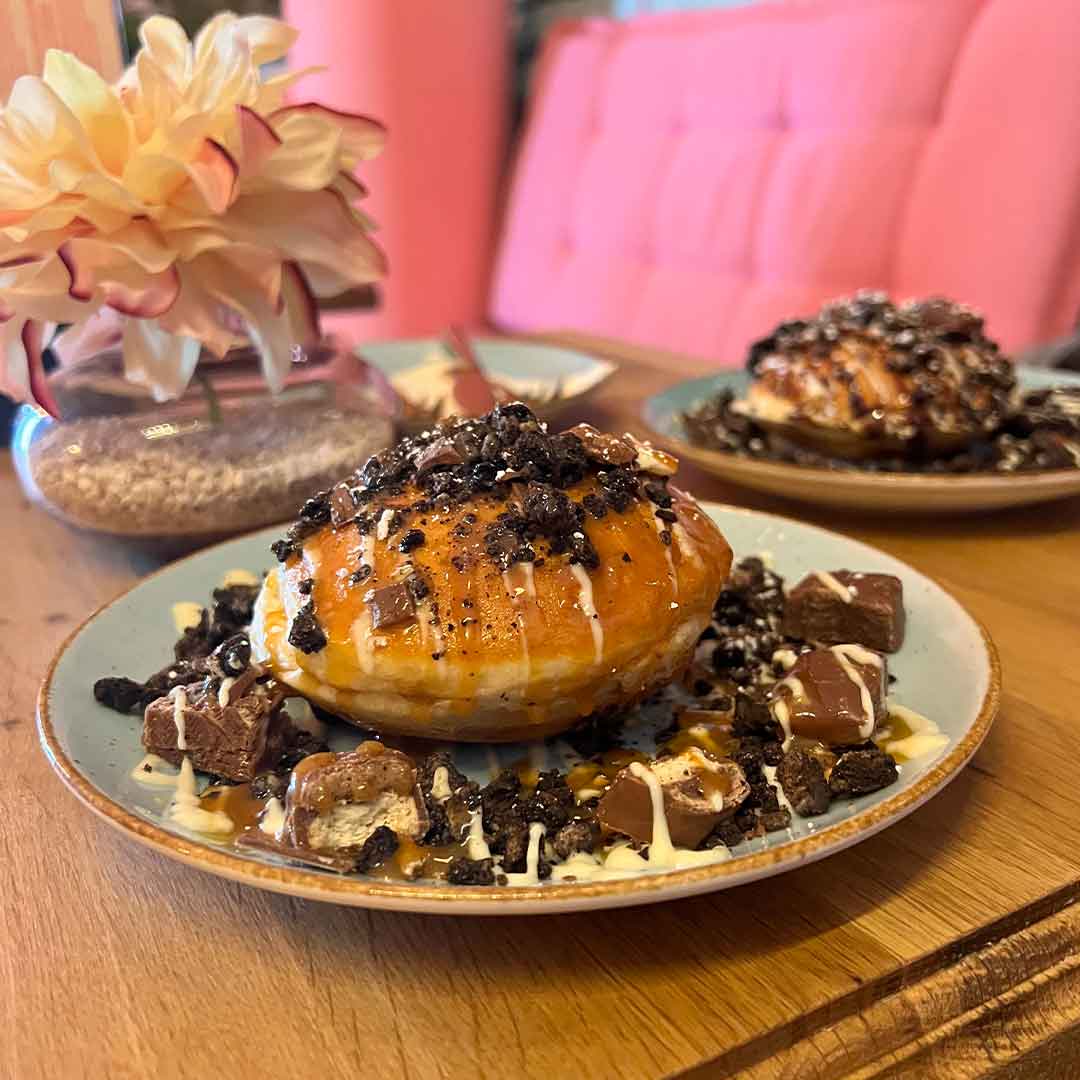 Ice cream doughnut dessert from Donnie's Ice Cream & Bakery